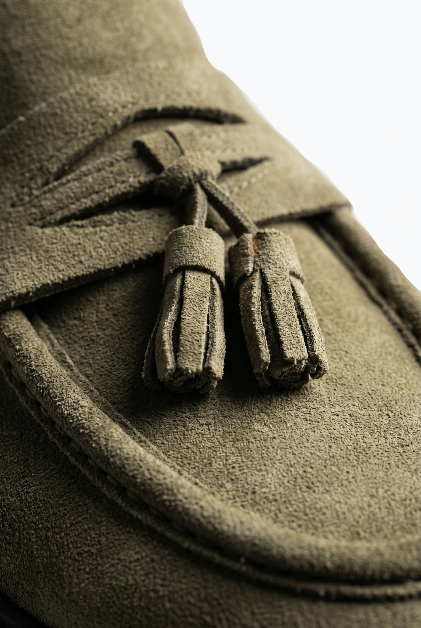 Suede Tassel Loafers - Green