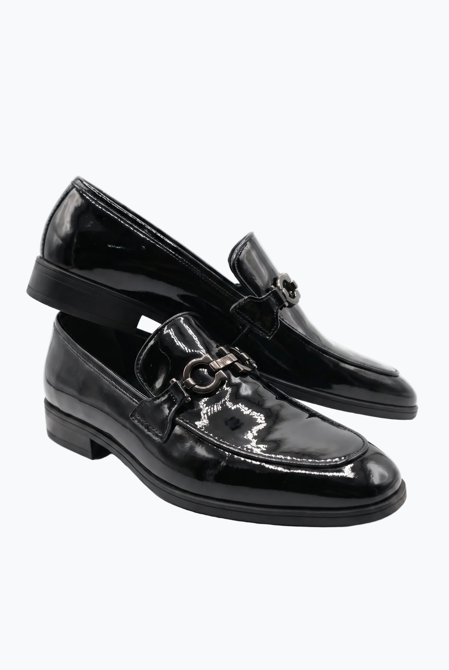 Black Patent Leather Bit Loafer