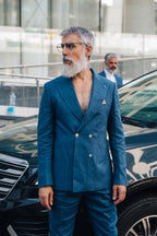 Double mediterranean blue  - Linen