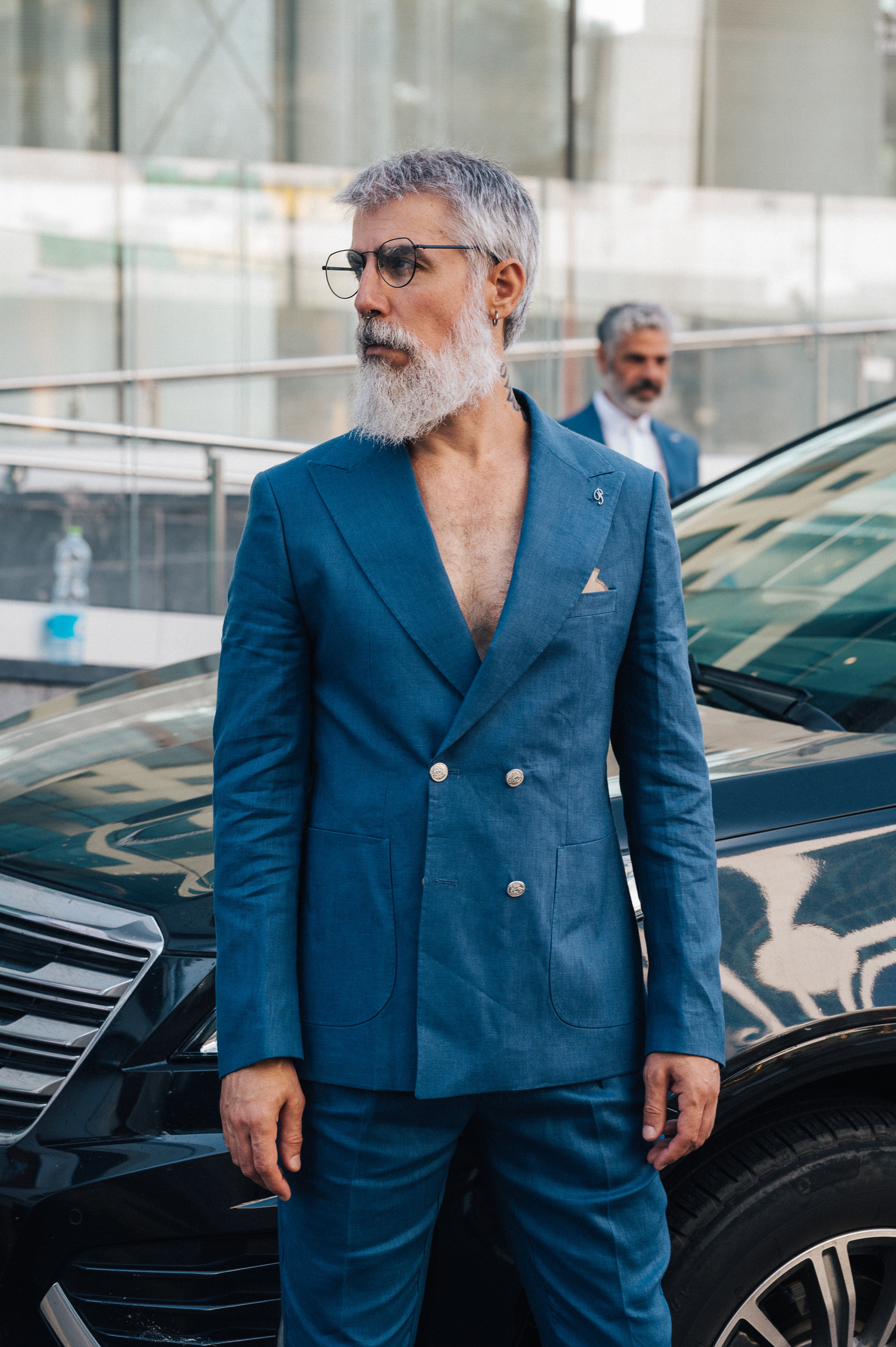 Double mediterranean blue  - Linen