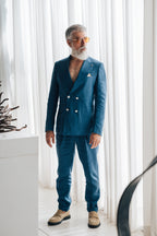 Double mediterranean blue  - Linen