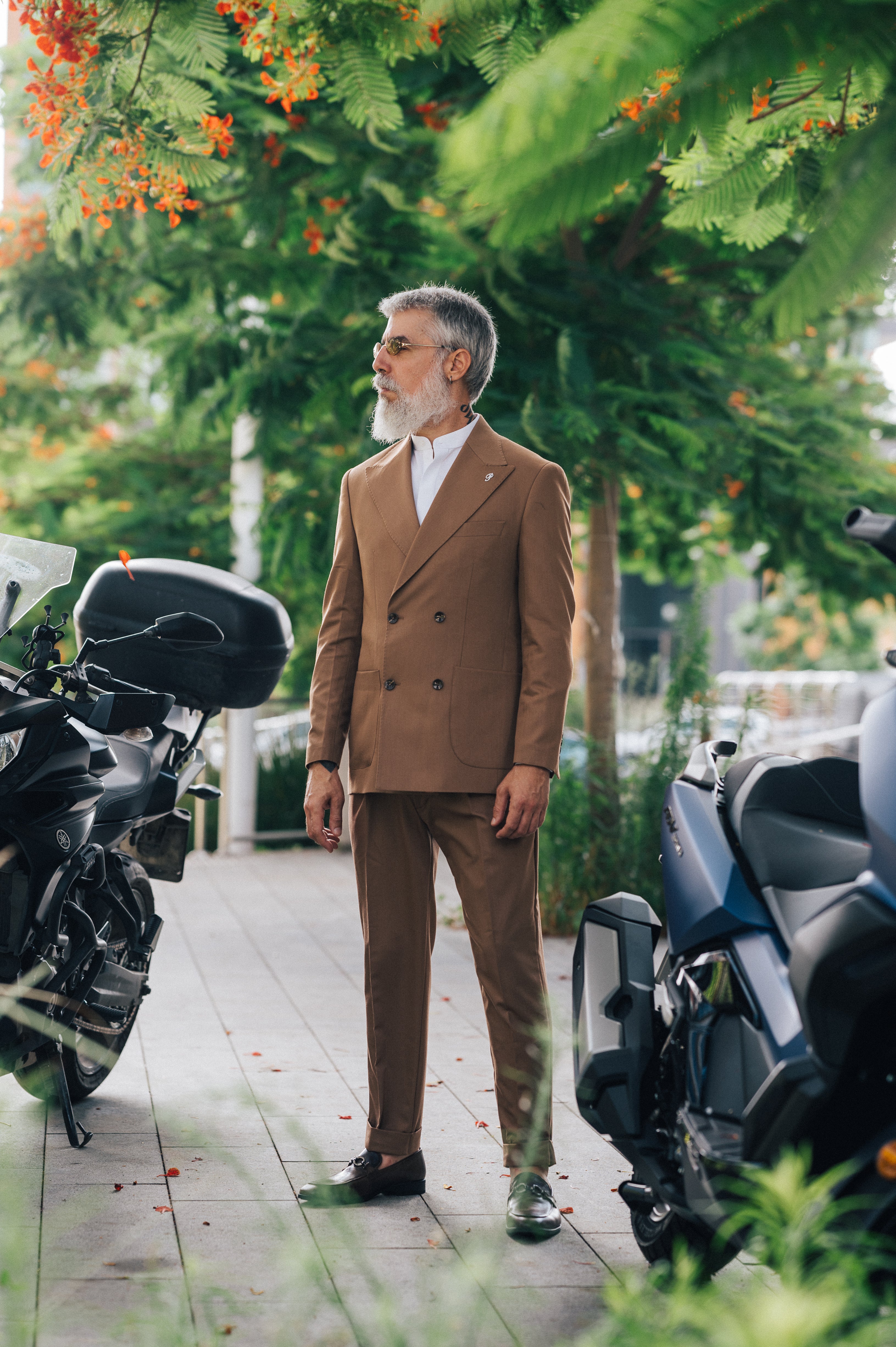 Double Breasted Carmel - Brown