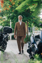 Double Breasted Carmel - Brown