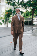 Double Breasted Carmel - Brown