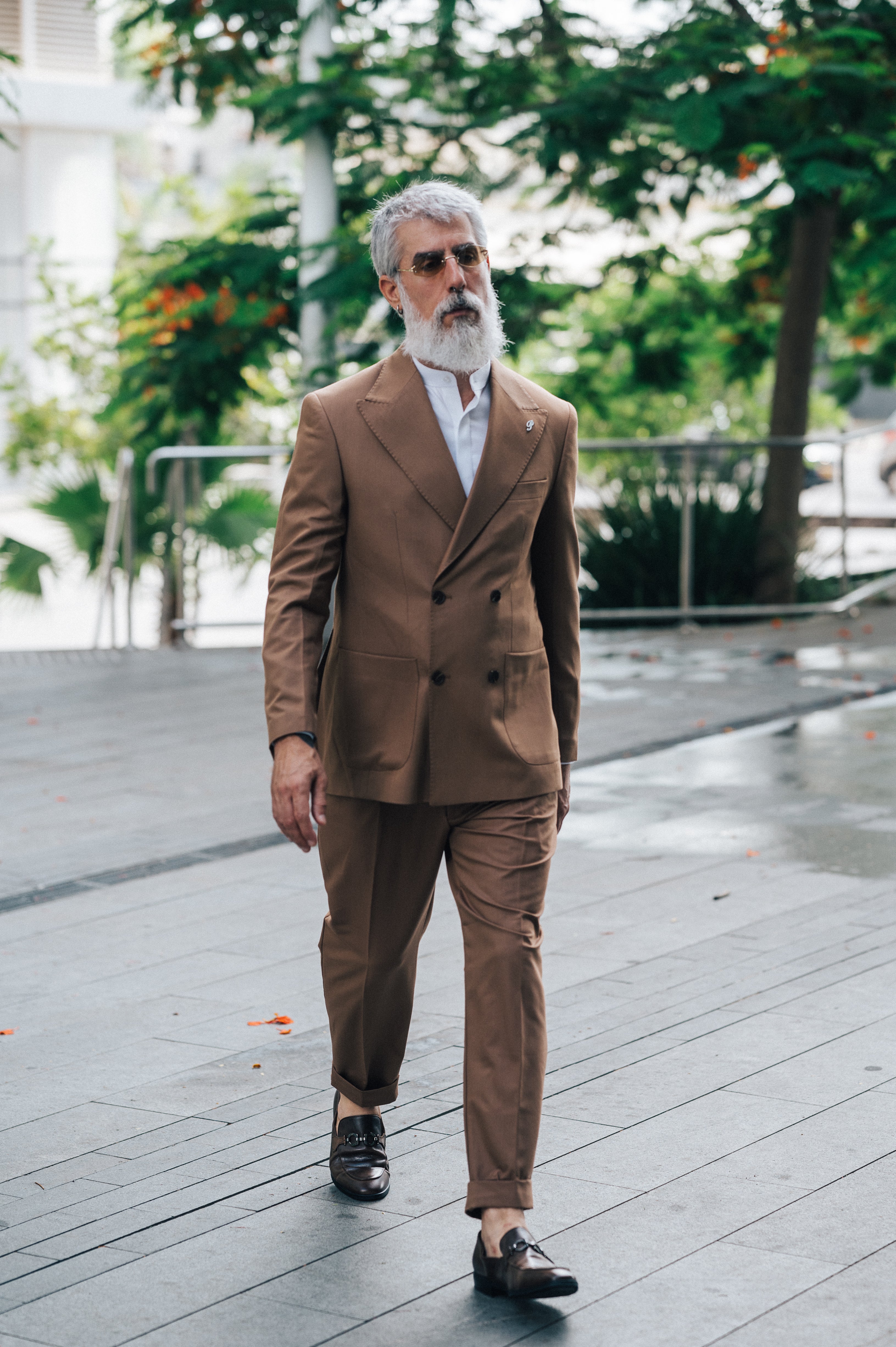 Double Breasted Carmel - Brown