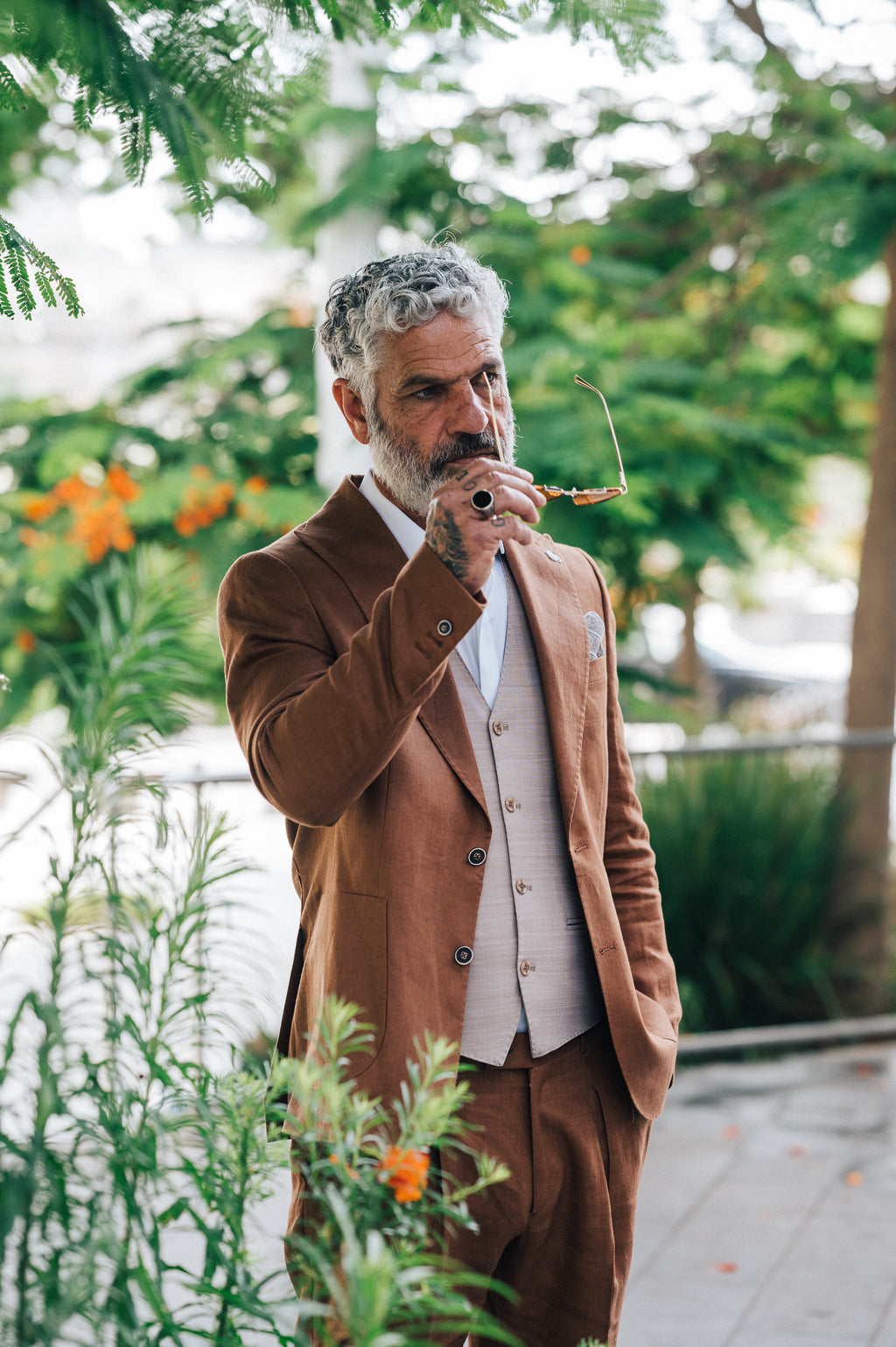 Cognac brown - Linen