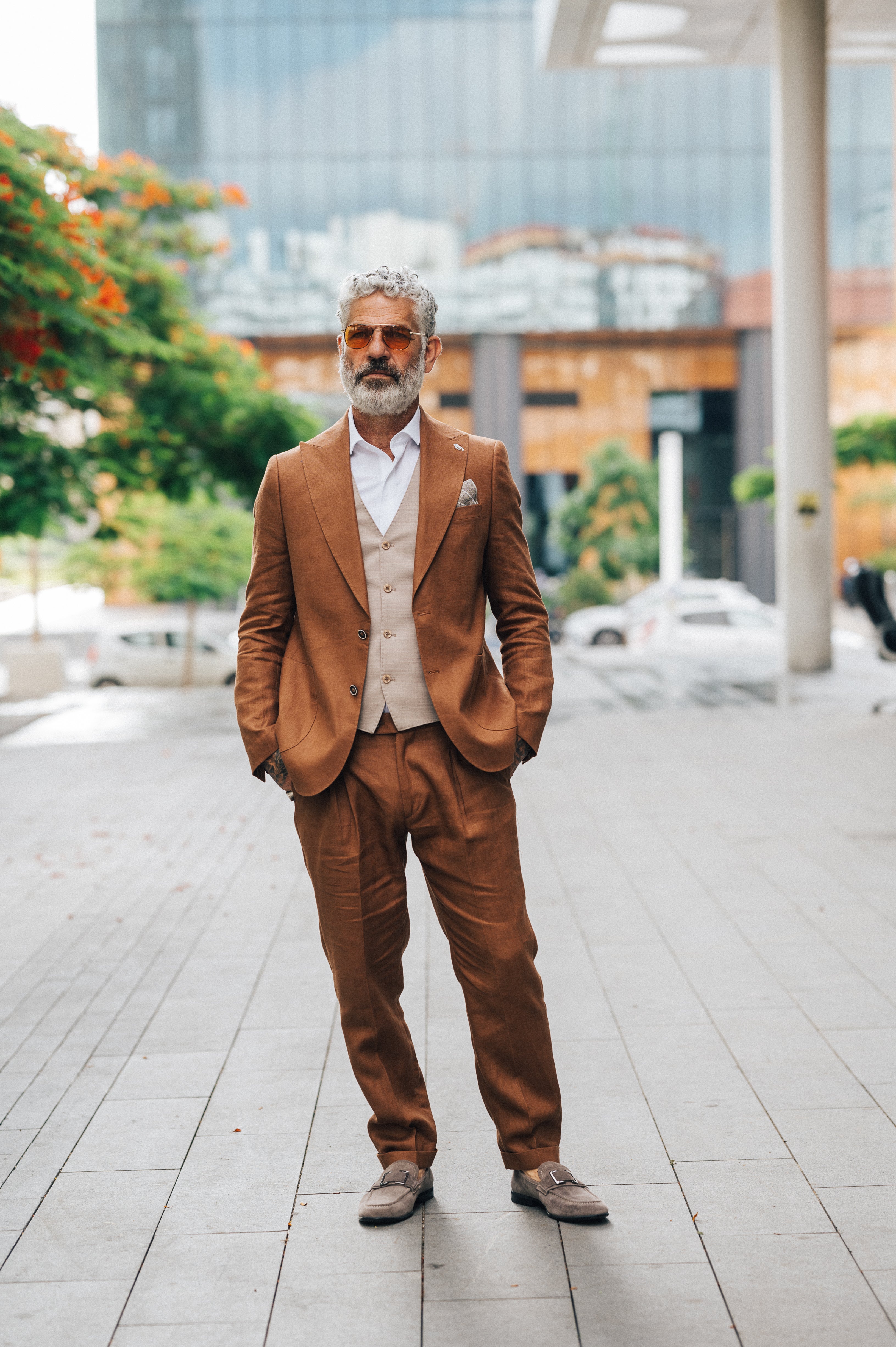 Cognac brown - Linen