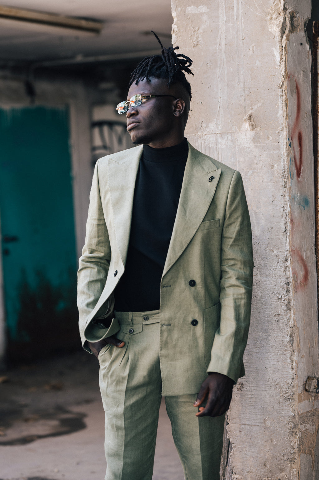 Double apple green - Linen