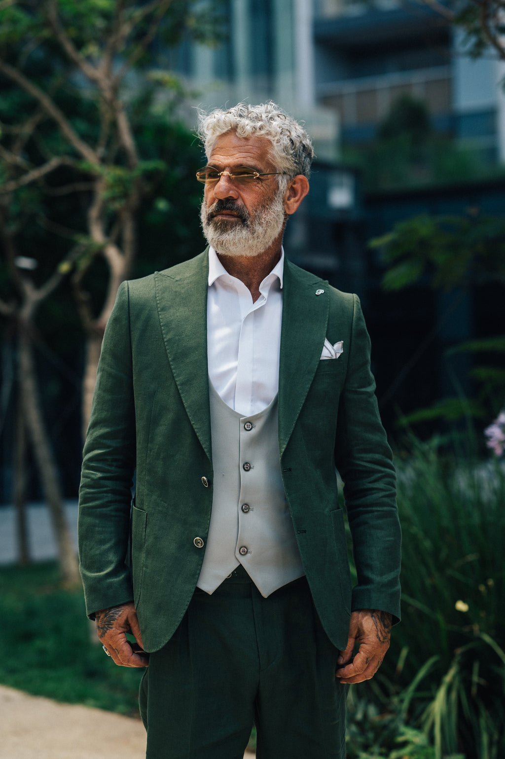 Bamboo green - Linen