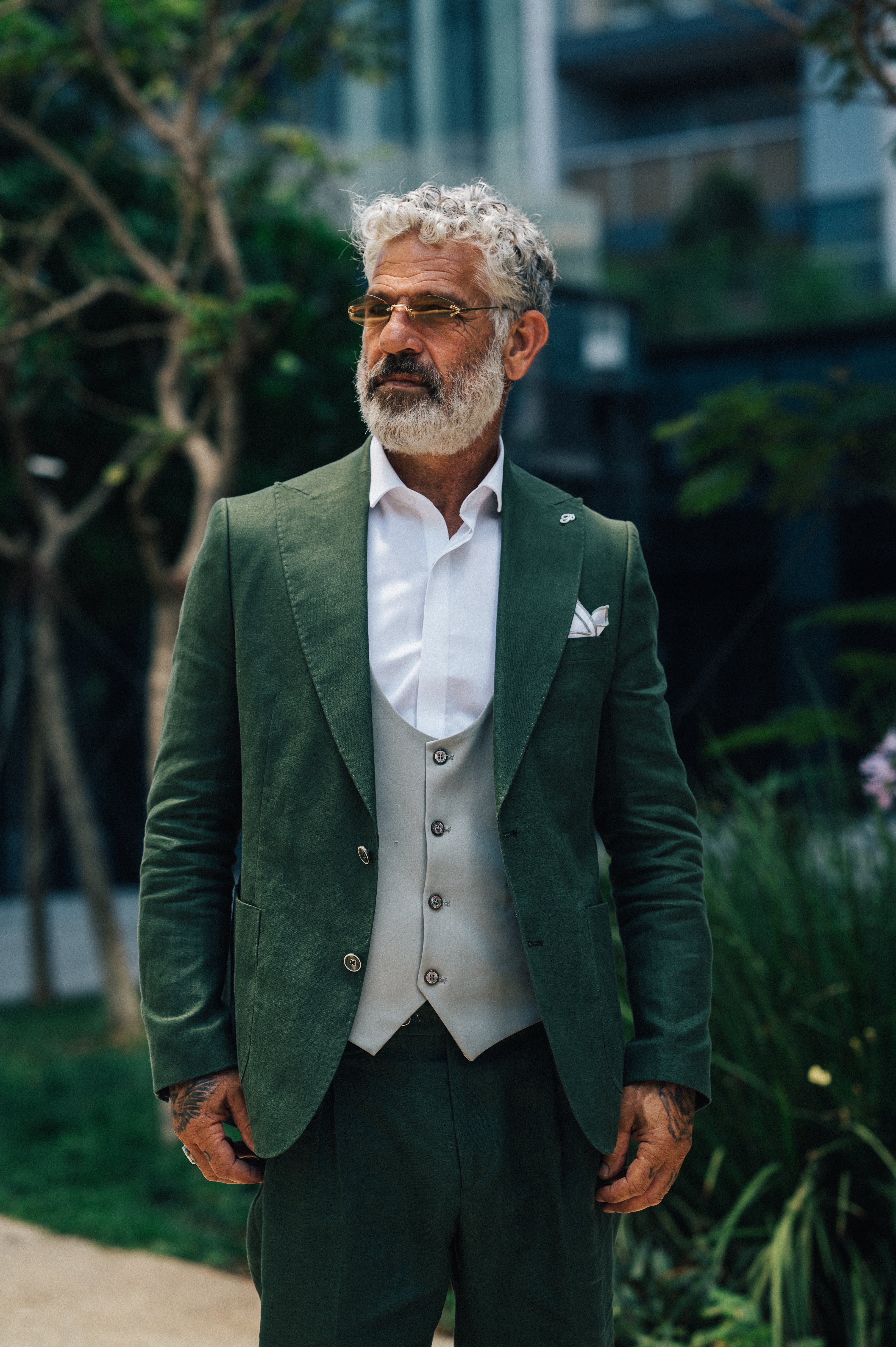 Bamboo green - Linen