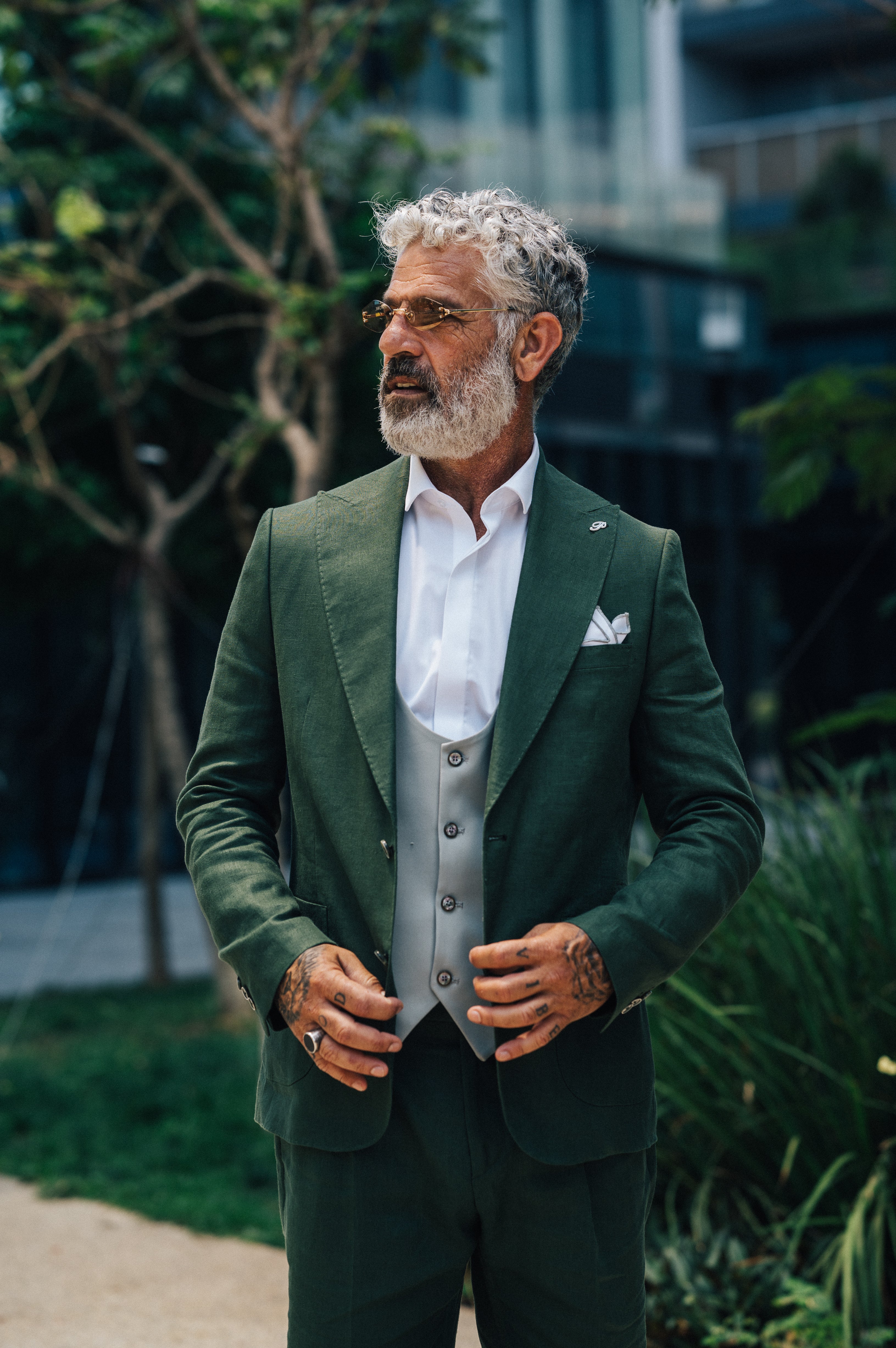 Bamboo green - Linen