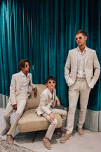 Beige Linen Look With Textured