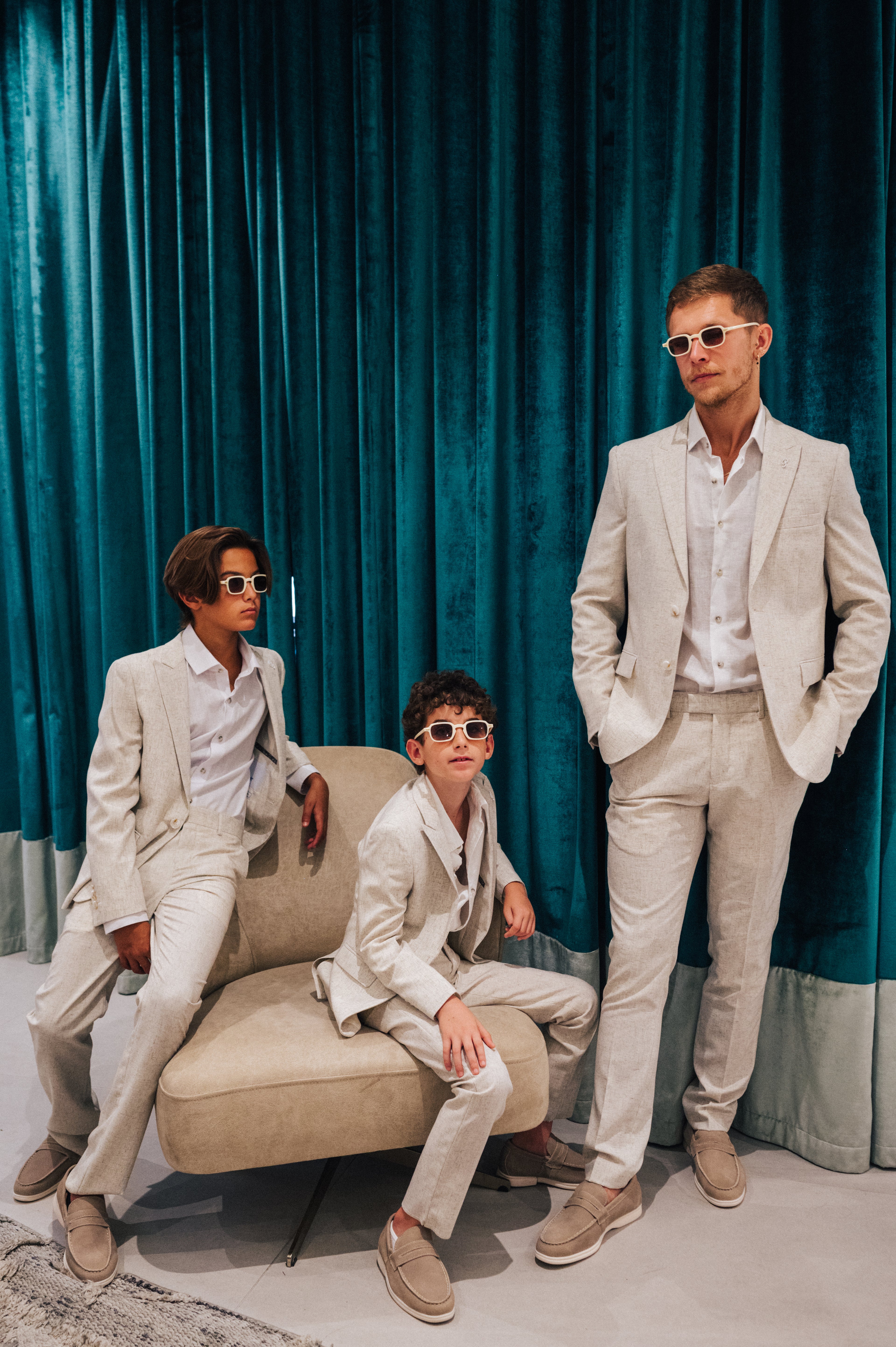 Beige Linen Look With Textured