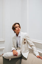 Beige Linen Look With Textured