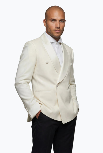 Satin Cuff Double-Breasted Tuxedo