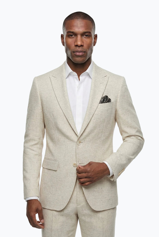 Ecru Linen Look Melange