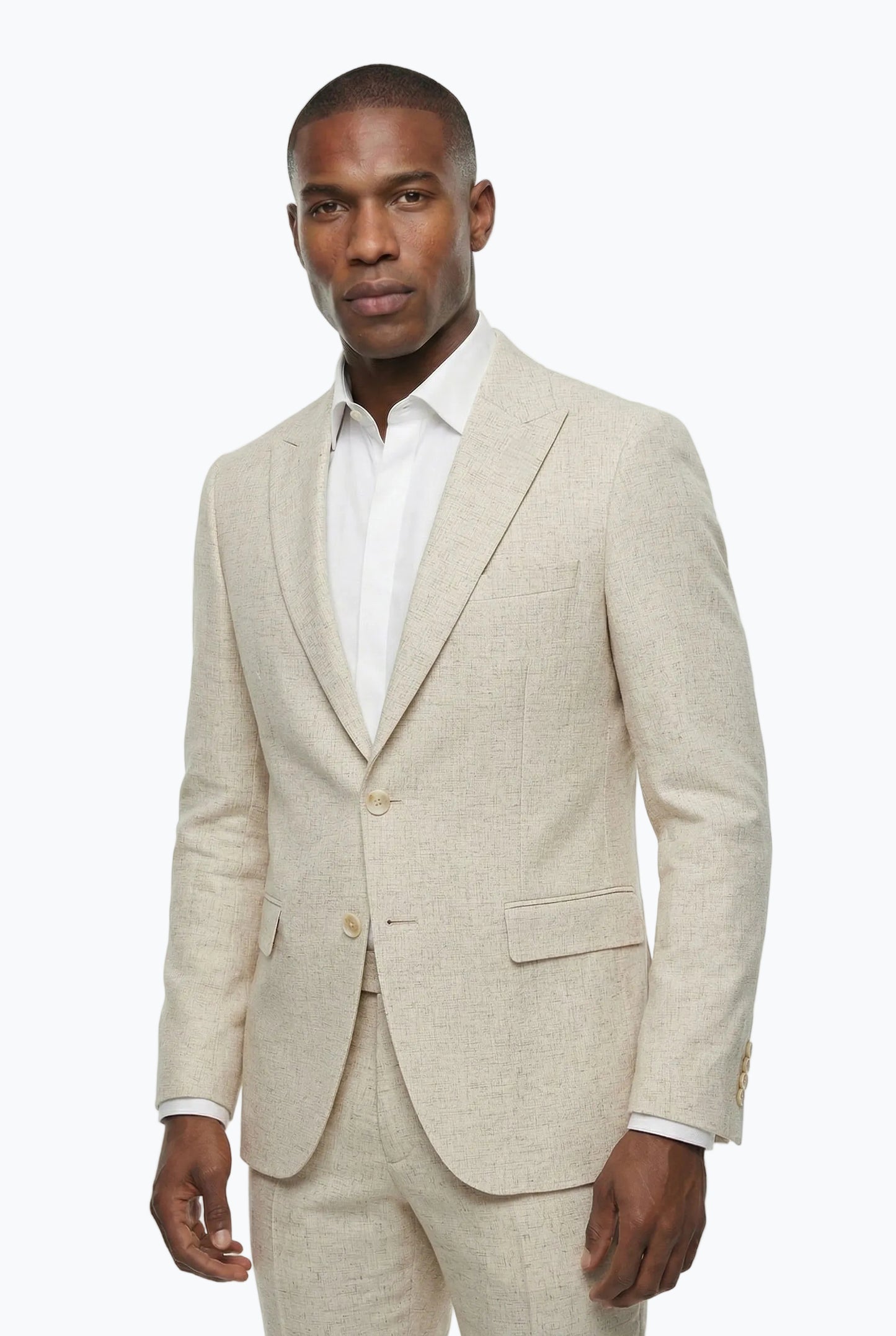 Ecru Linen Look Melange