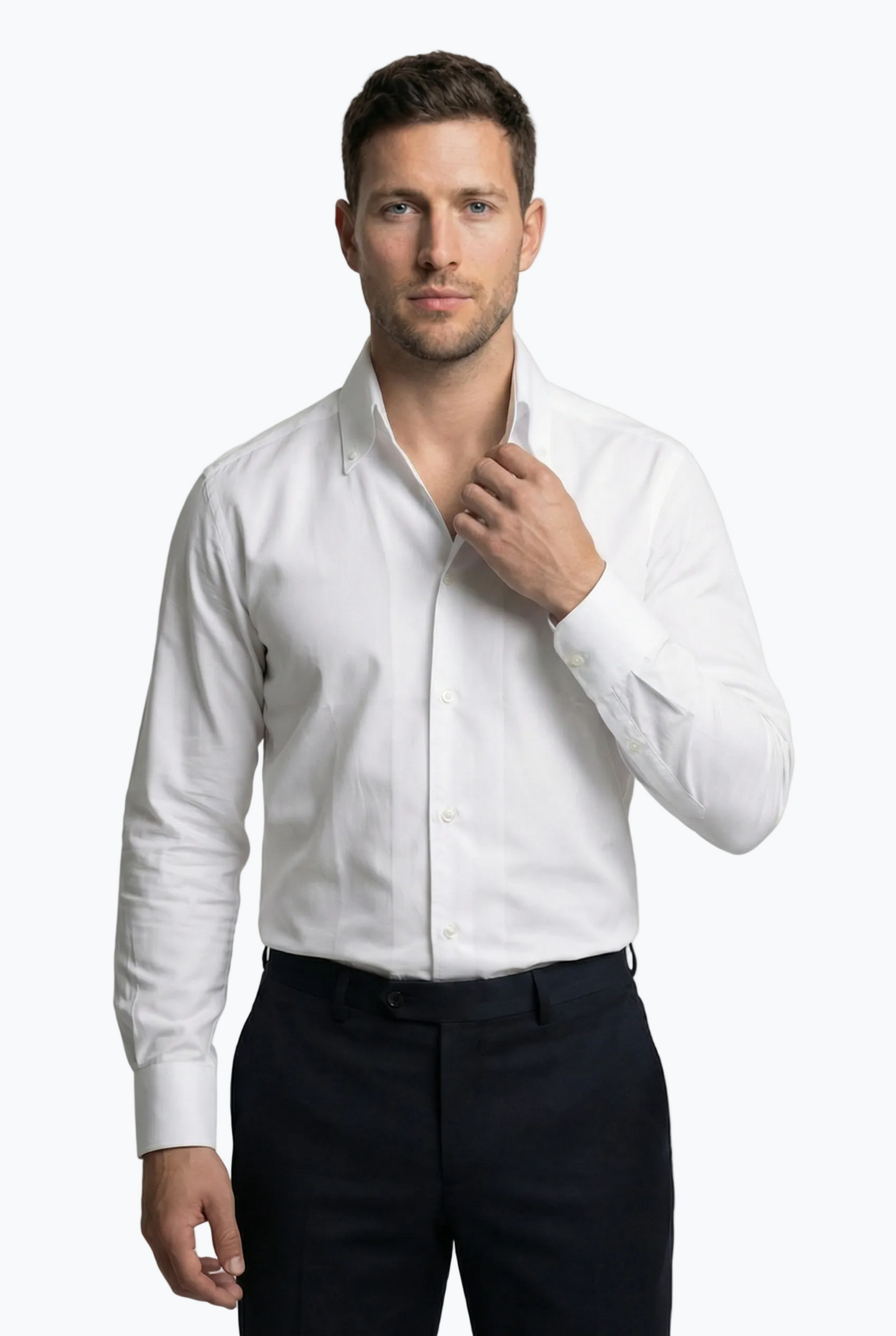 Subtle V-Neck With A High Collar