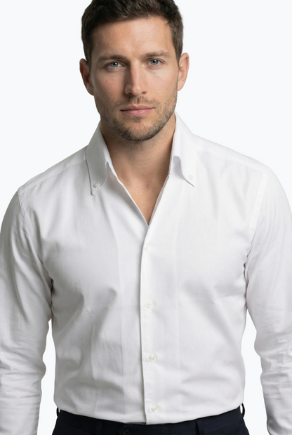 Subtle V-Neck With A High Collar