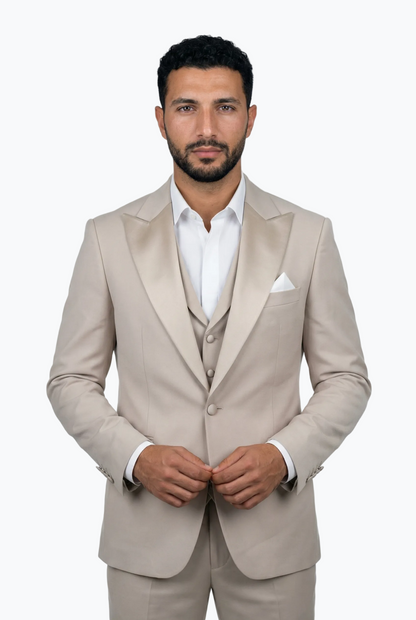 Tuxedo With A Satin Peak Lapel
