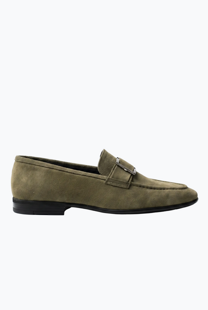Buckle Loafers - Olive Green