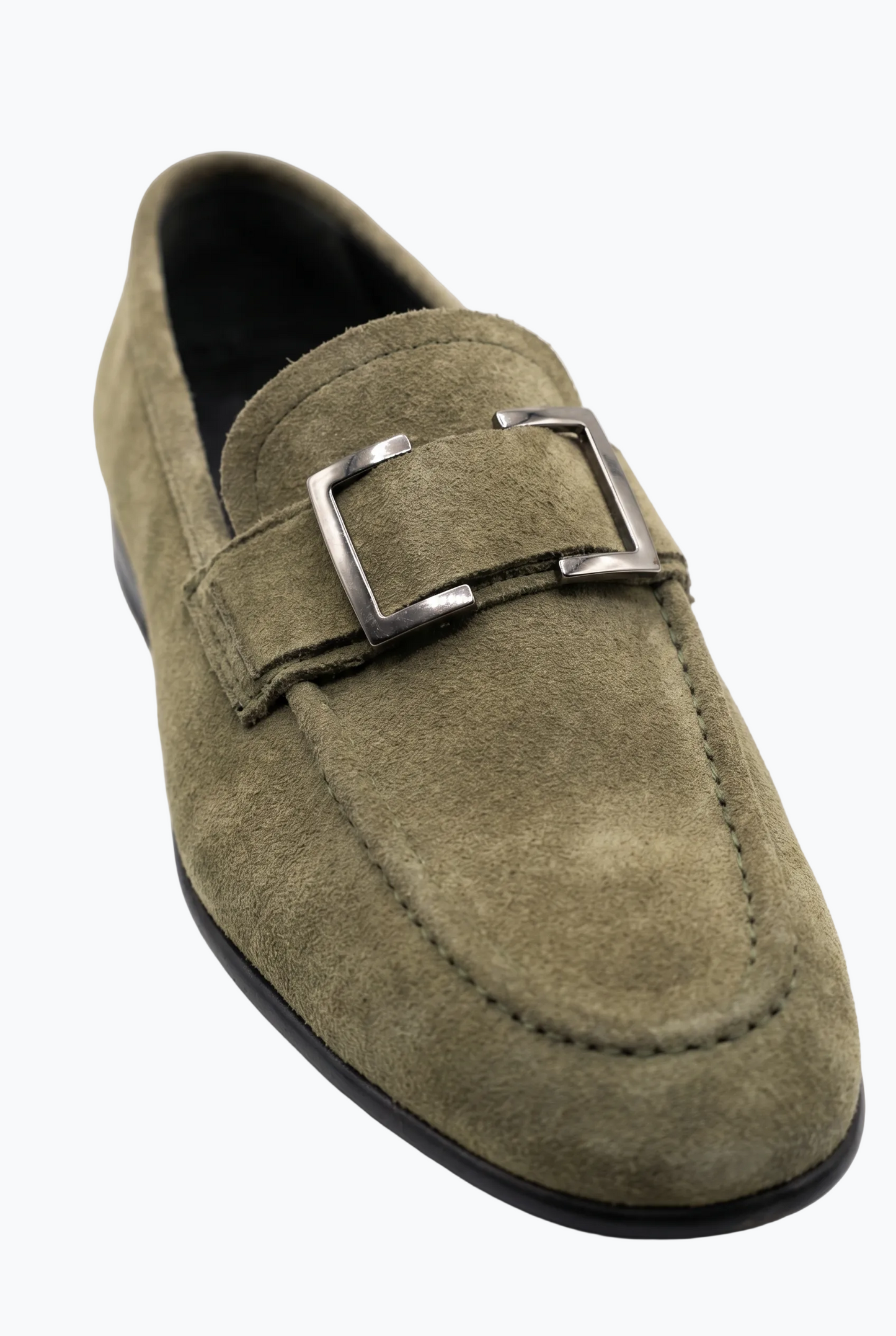 Buckle Loafers - Olive Green
