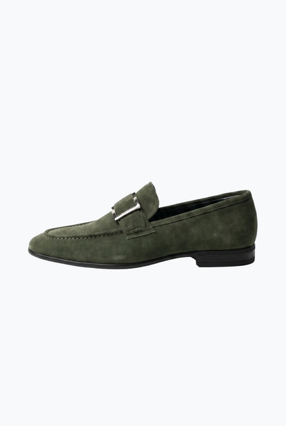 Buckle Loafers - Forest Green