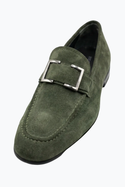 Buckle Loafers - Forest Green
