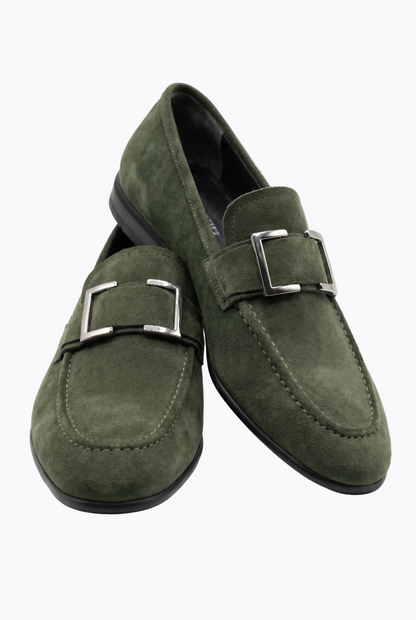 Buckle Loafers - Forest Green