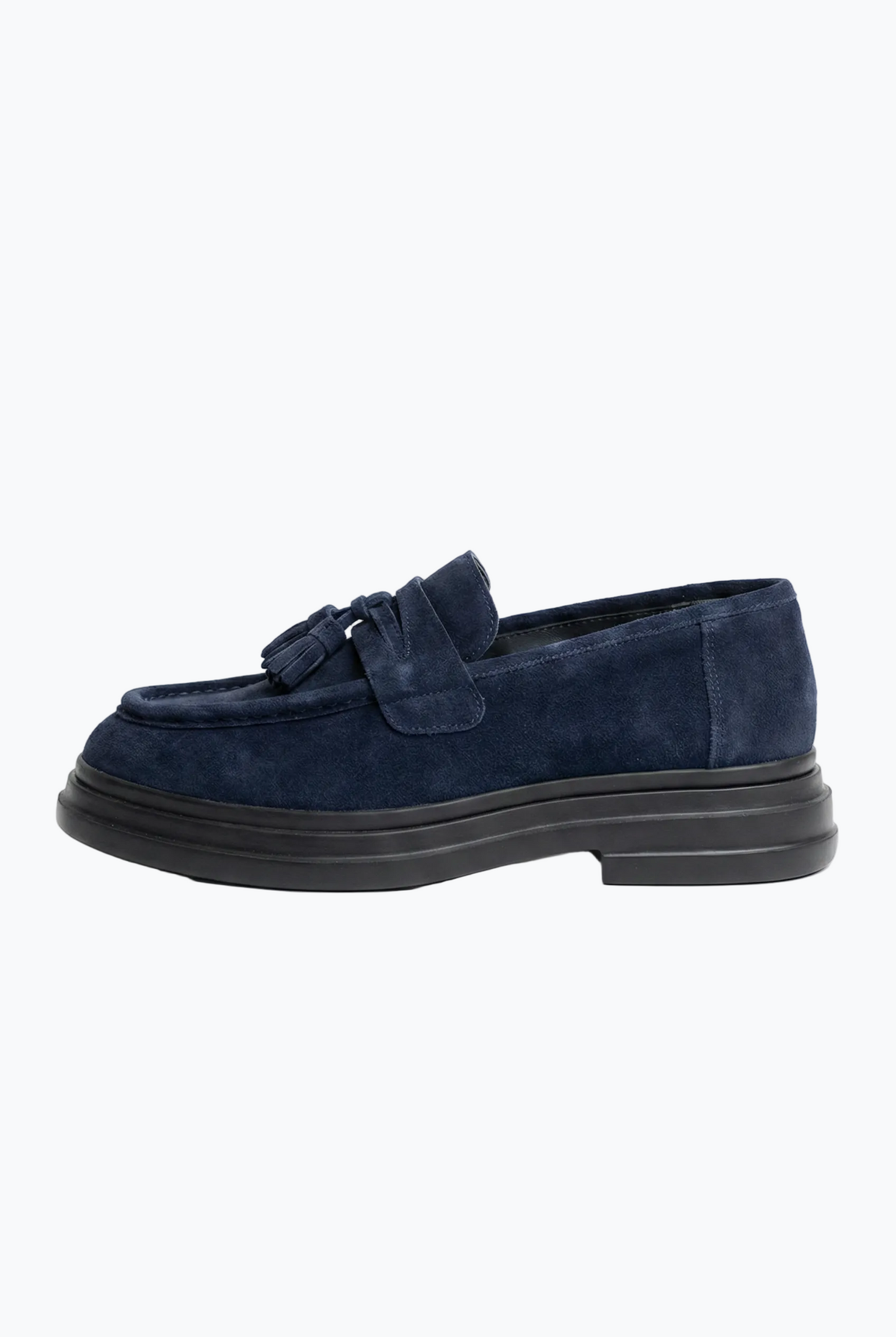 Suede Tassel Loafers - Blue