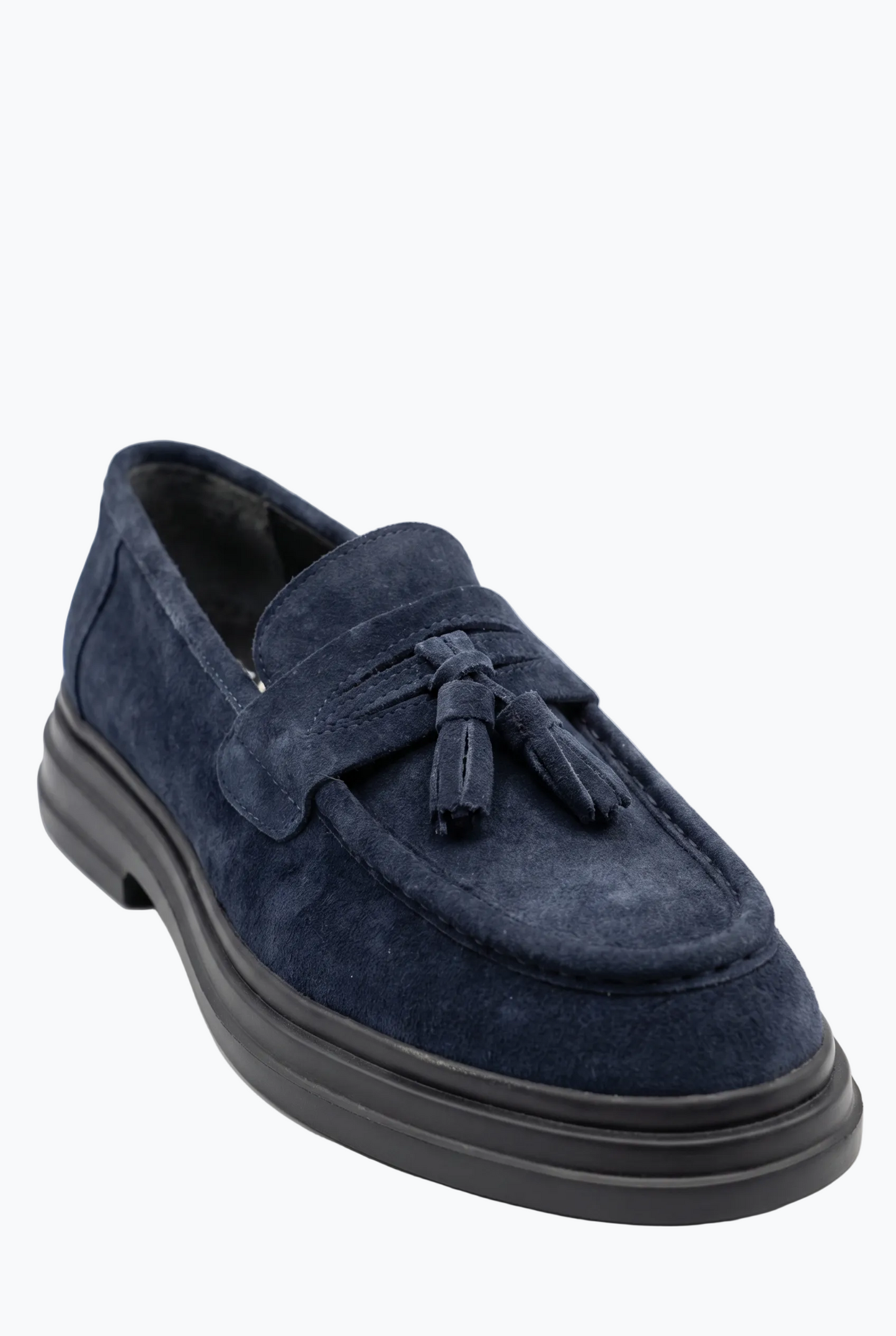 Suede Tassel Loafers - Blue