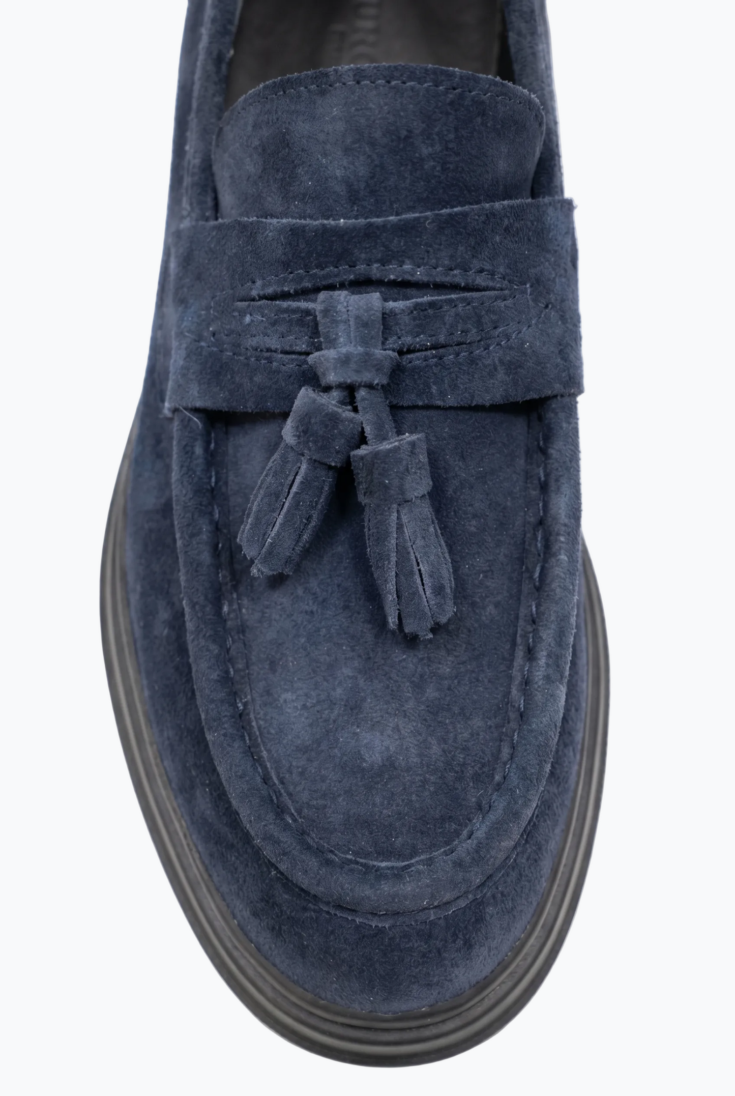 Suede Tassel Loafers - Blue