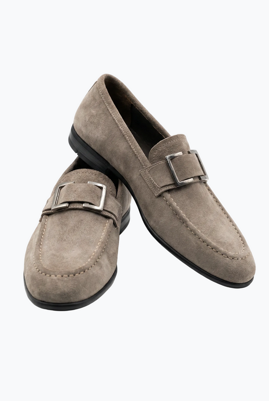 Buckle Loafers - Taupe