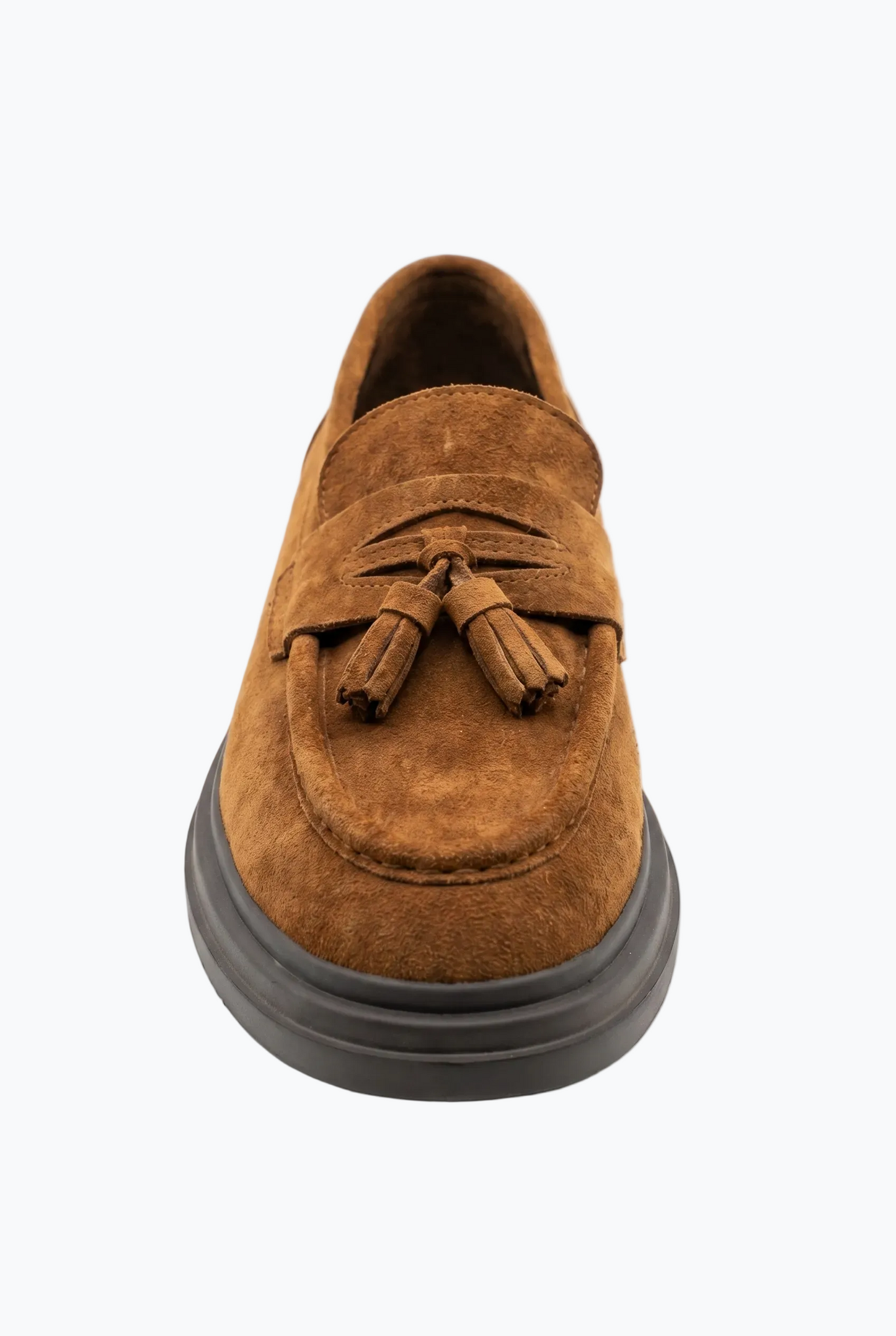 Suede Tassel Loafers - Tobacco