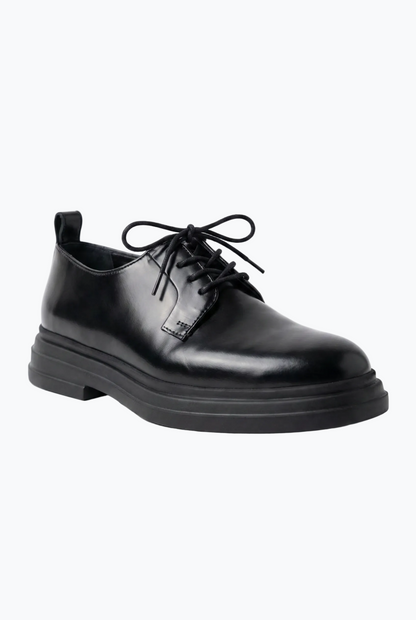 Oil Black Derby with Chunky Sole
