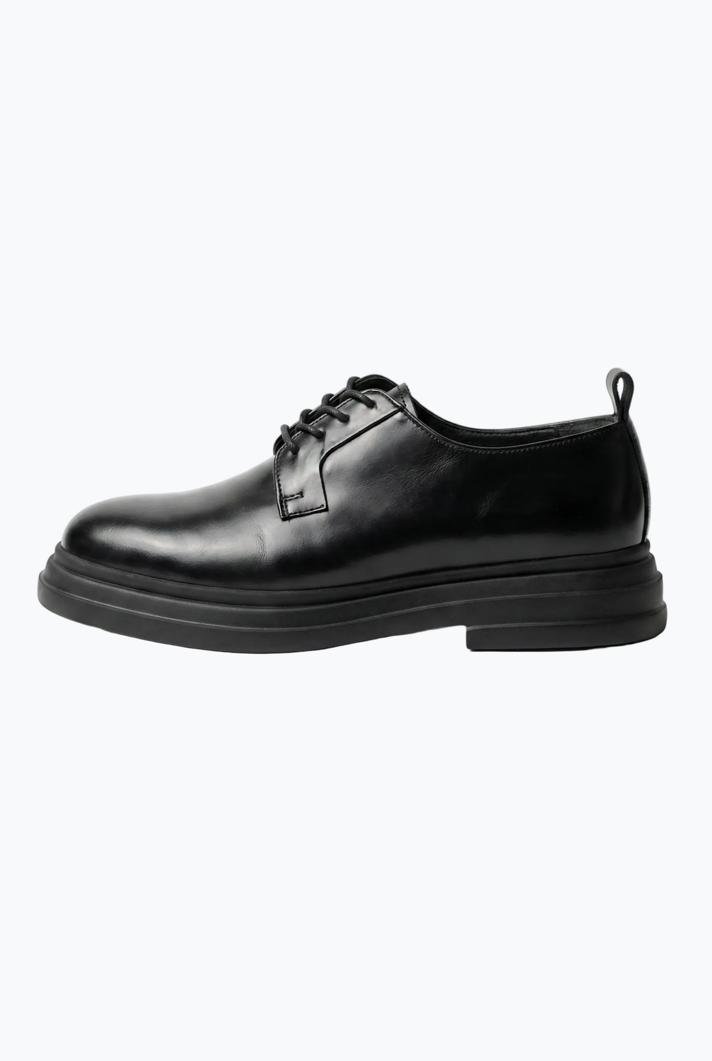 Oil Black Derby with Chunky Sole