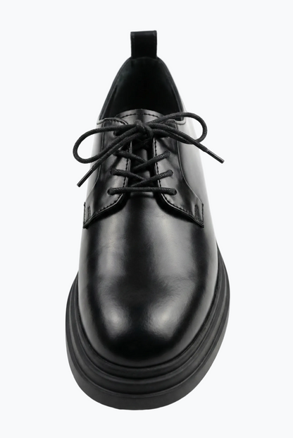 Oil Black Derby with Chunky Sole