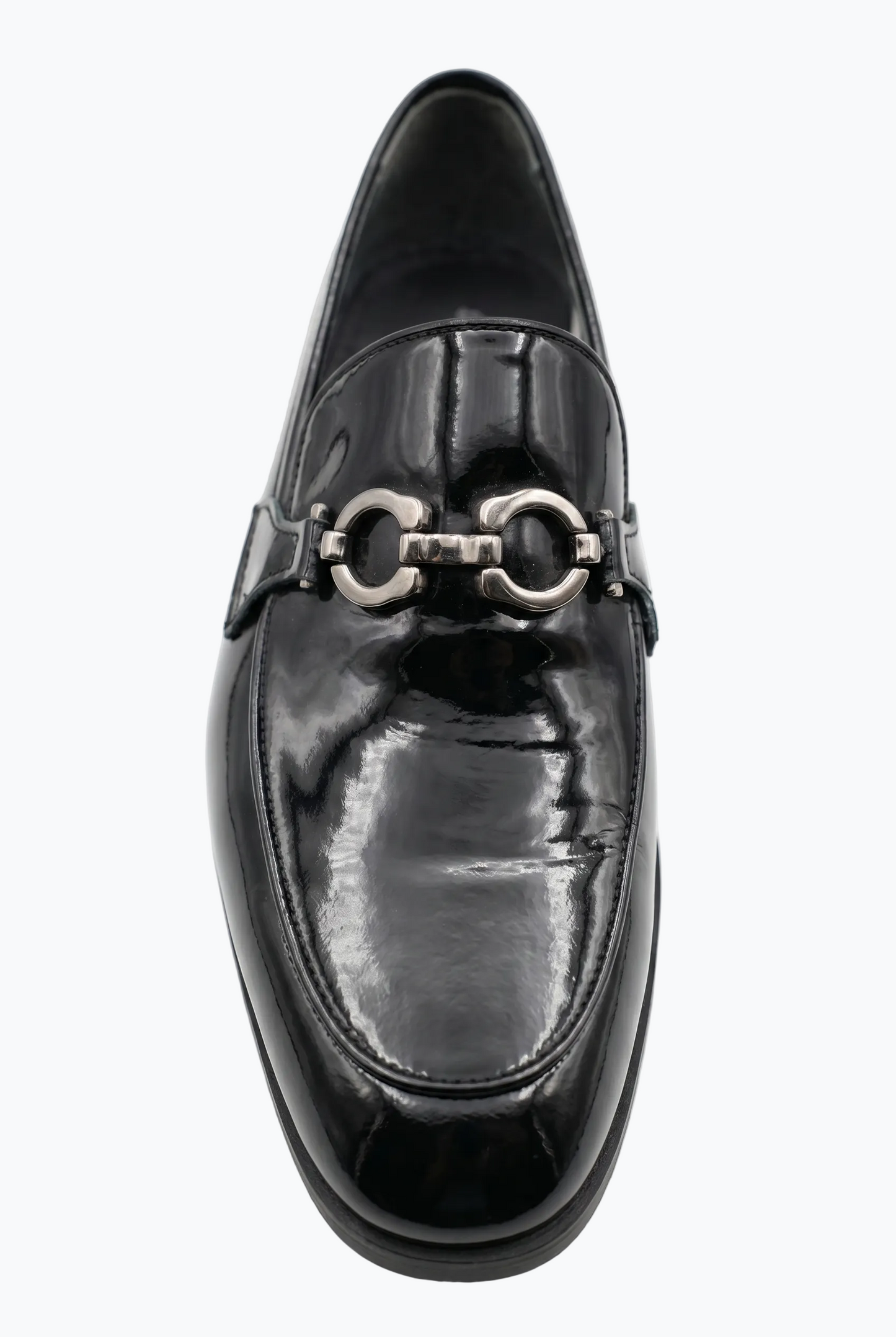 Black Patent Leather Bit Loafer