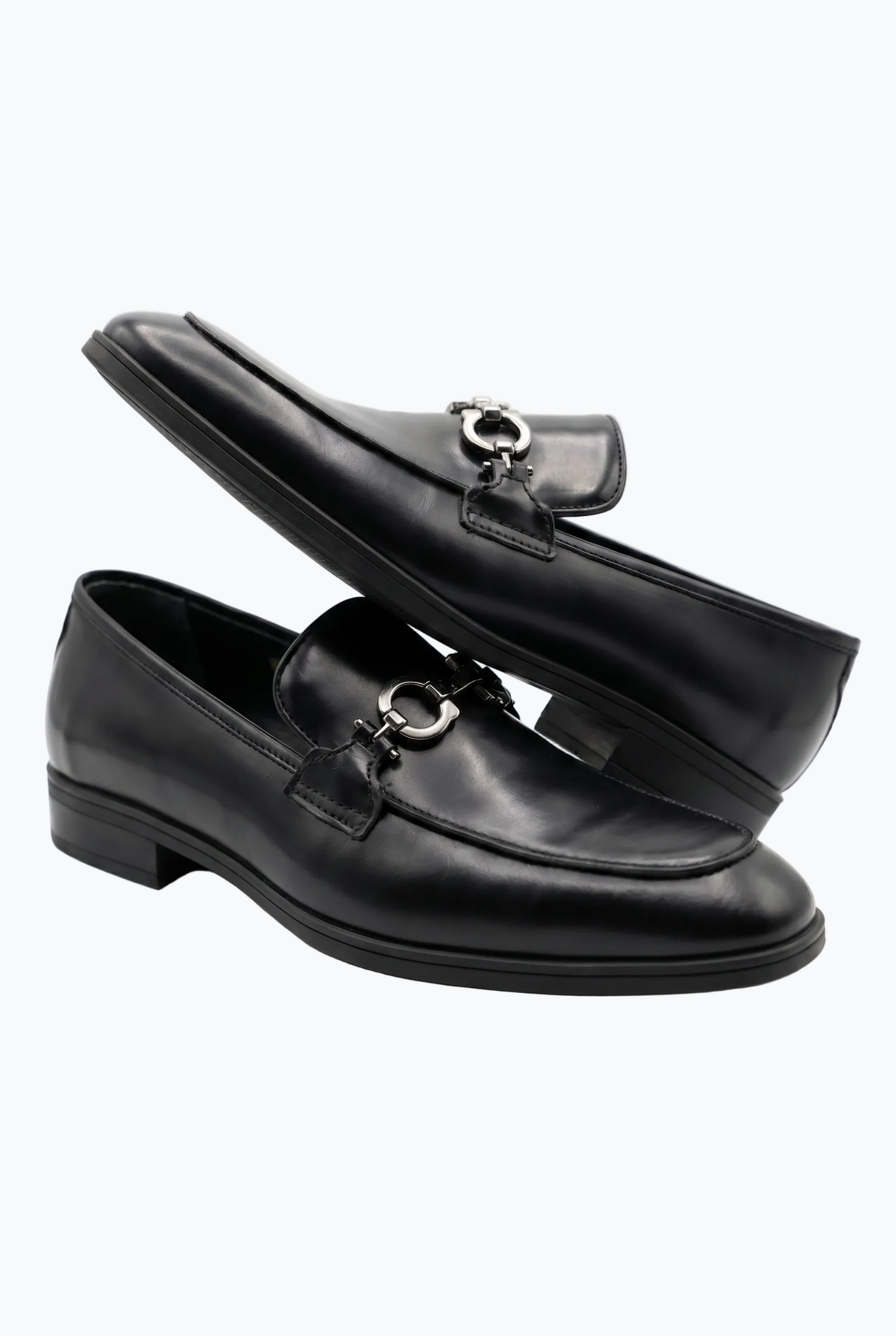 Black Matte Leather Bit Loafer