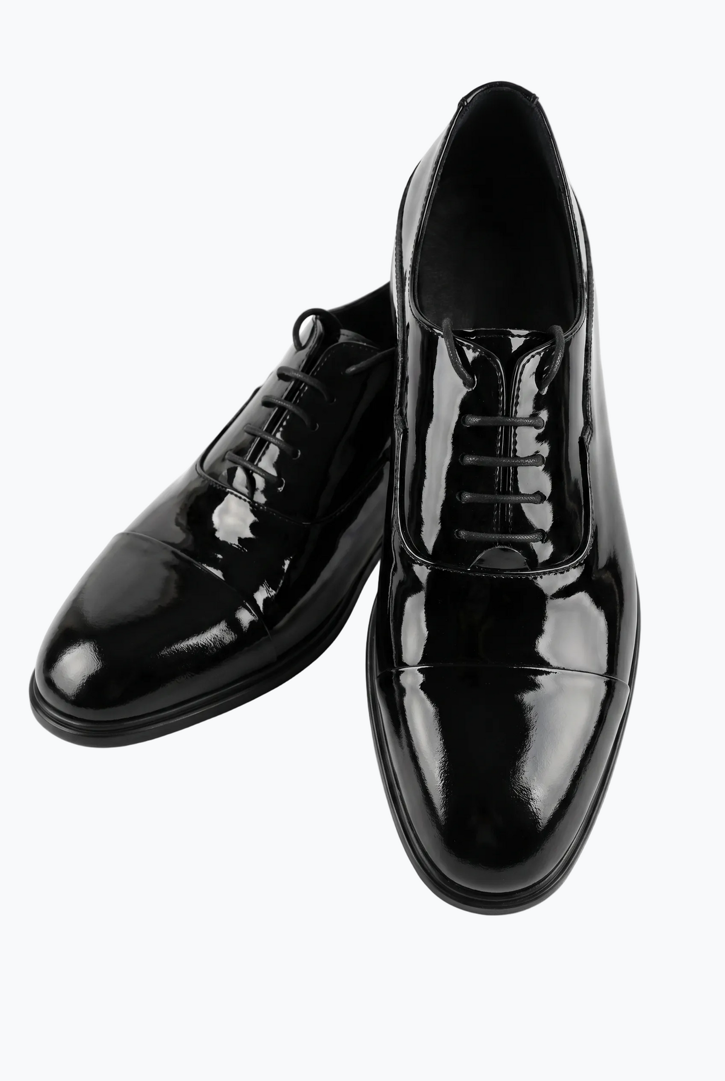 Black Patent Leather Cap-Toe Oxford