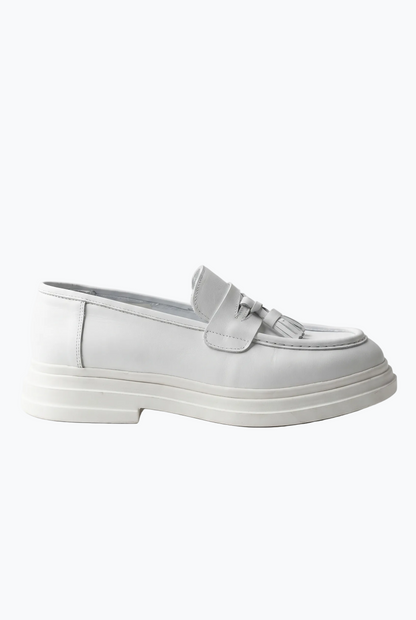 White Tassel Loafers
