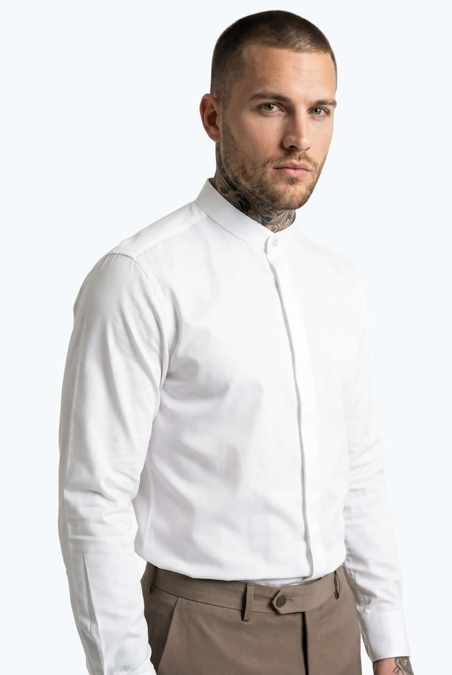 Classic Mandarin Collar