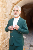 Double Breasted  Buckles - Green