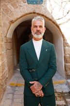 Double Breasted  Buckles - Green