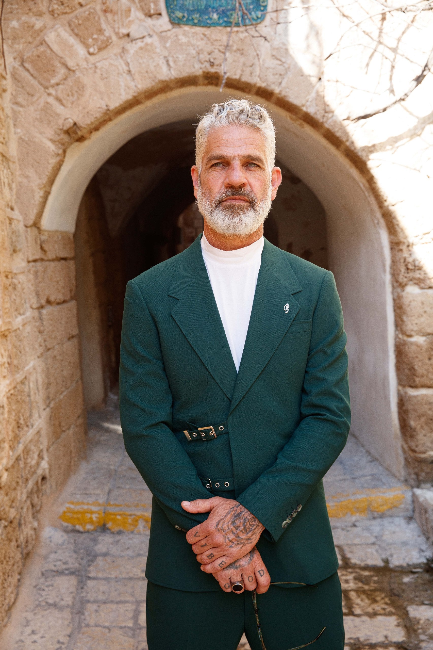 Double Breasted  Buckles - Green