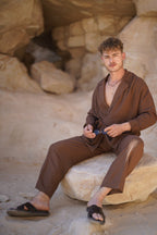 Chestnut brown - Linen