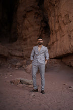 Double Brown Stripes - Gray