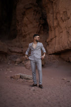 Double Brown Stripes - Gray