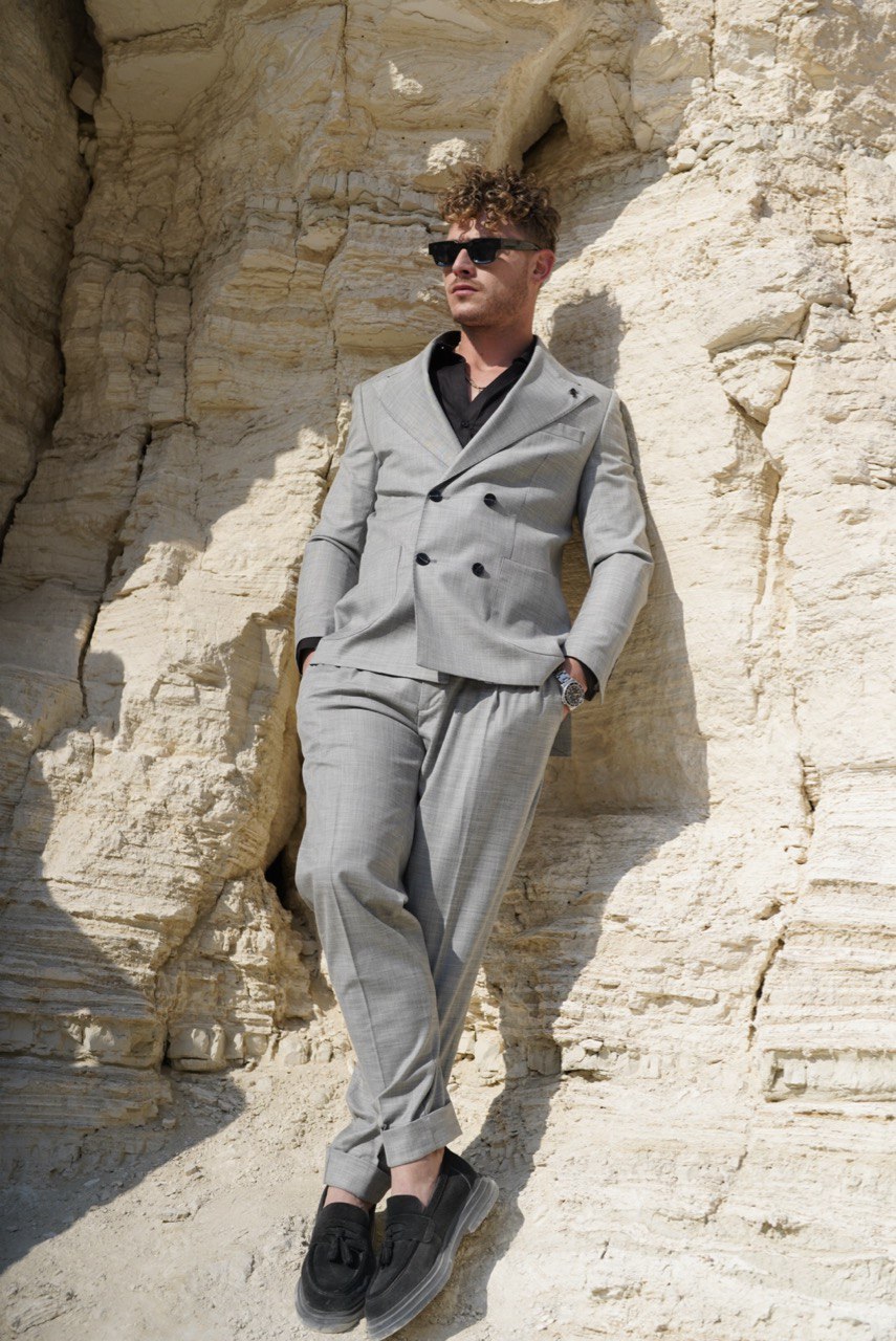 Double With Texture - Gray