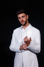 Cuff Accent Tuxedo - White